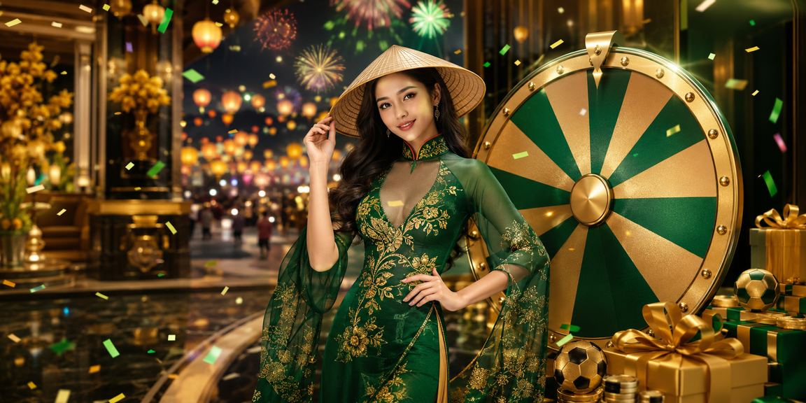 Bàn roulette tại Huế với hình ảnh nón lá truyền thống – biểu tượng văn hóa casino Việt